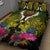 Hawaii Kanaka Maoli Quilt Bed Set Double Shark and Hibiscus Flowers