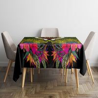Hawaii Kanaka Maoli Tablecloth Double Shark and Hibiscus Flowers