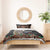 Samoa Siapo Polynesian Art Bedding Set Tropical Flowers and Tatau Pattern Brown