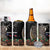 Samoa Siapo Polynesian Art 4 in 1 Can Cooler Tumbler Tropical Flowers and Tatau Pattern Brown