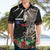 Samoa Siapo Polynesian Art Hawaiian Shirt Tropical Flowers and Tatau Pattern Brown
