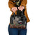 Samoa Siapo Polynesian Art Shoulder Handbag Tropical Flowers and Tatau Pattern Brown