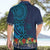 Samoa Siapo Polynesian Art Hawaiian Shirt Tropical Flowers and Tatau Pattern Navy