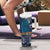 Samoa Siapo Polynesian Art Tumbler With Handle Tropical Flowers and Tatau Pattern Navy