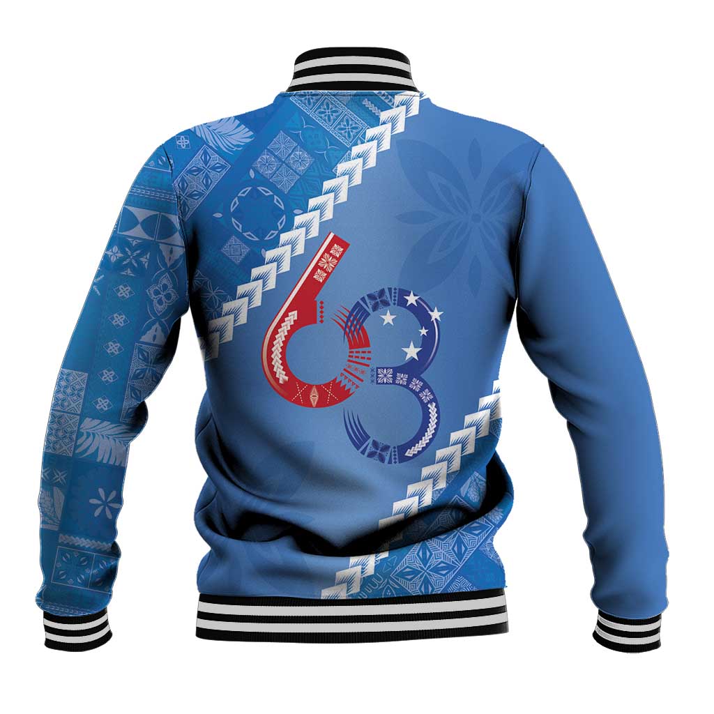 Samoa Independence Day Baseball Jacket Anniversary 63th-Siapo Art