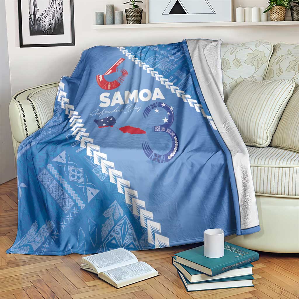 Samoa Independence Day Blanket Anniversary 63th-Siapo Art