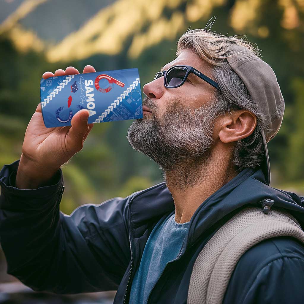 Samoa Independence Day 4 in 1 Can Cooler Tumbler Anniversary 63th-Siapo Art