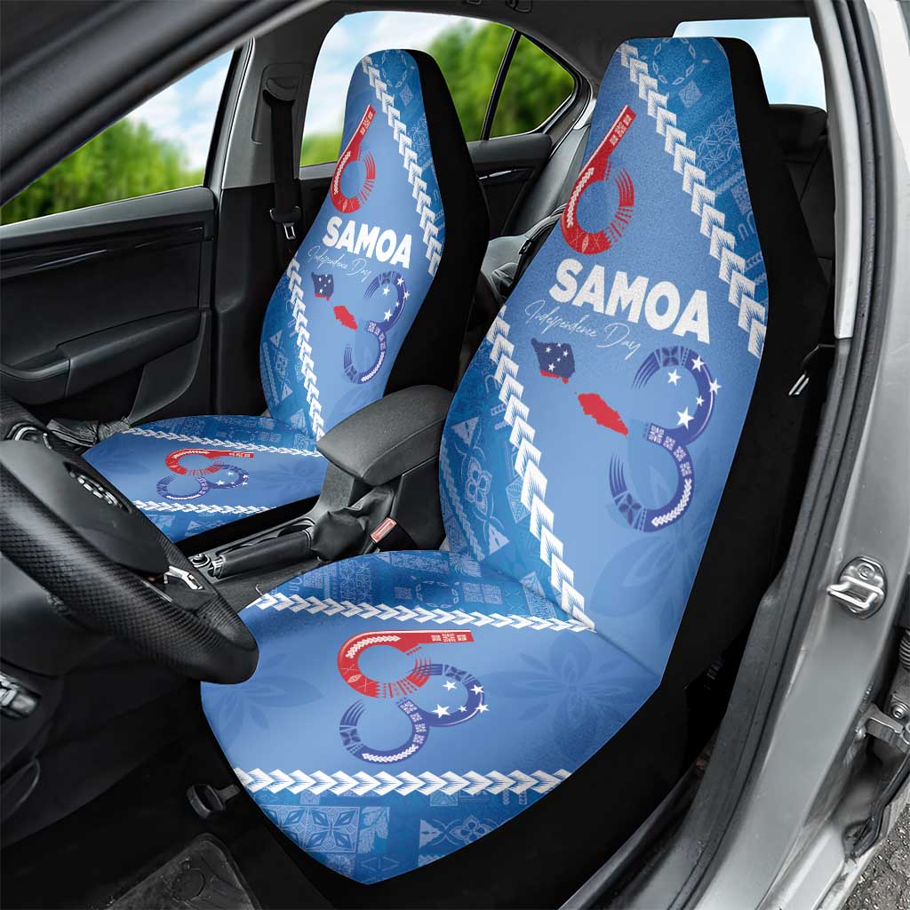 Samoa Independence Day Car Seat Cover Anniversary 63th-Siapo Art