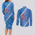 Samoa Independence Day Couples Matching Long Sleeve Bodycon Dress and Long Sleeve Button Shirt Anniversary 63th-Siapo Art