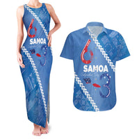 Samoa Independence Day Couples Matching Tank Maxi Dress and Hawaiian Shirt Anniversary 63th-Siapo Art
