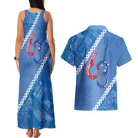 Samoa Independence Day Couples Matching Tank Maxi Dress and Hawaiian Shirt Anniversary 63th-Siapo Art