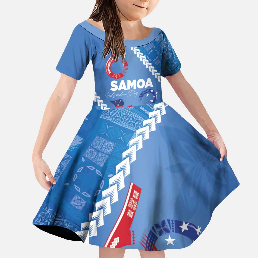 Samoa Independence Day Family Matching Mermaid Dress and Hawaiian Shirt Anniversary 63th-Siapo Art