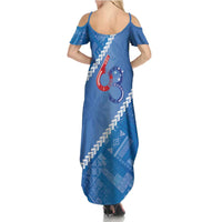 Samoa Independence Day Family Matching Summer Maxi Dress and Hawaiian Shirt Anniversary 63th-Siapo Art
