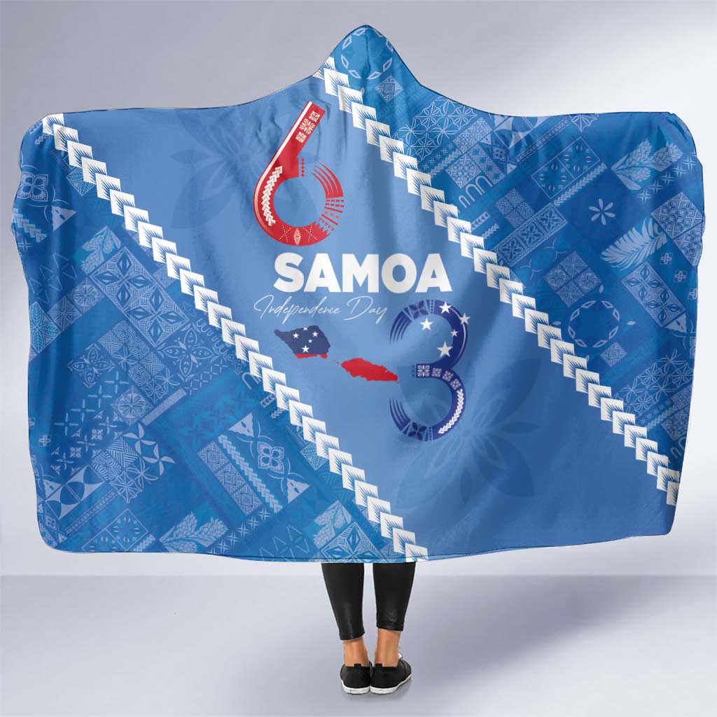 Samoa Independence Day Hooded Blanket Anniversary 63th-Siapo Art