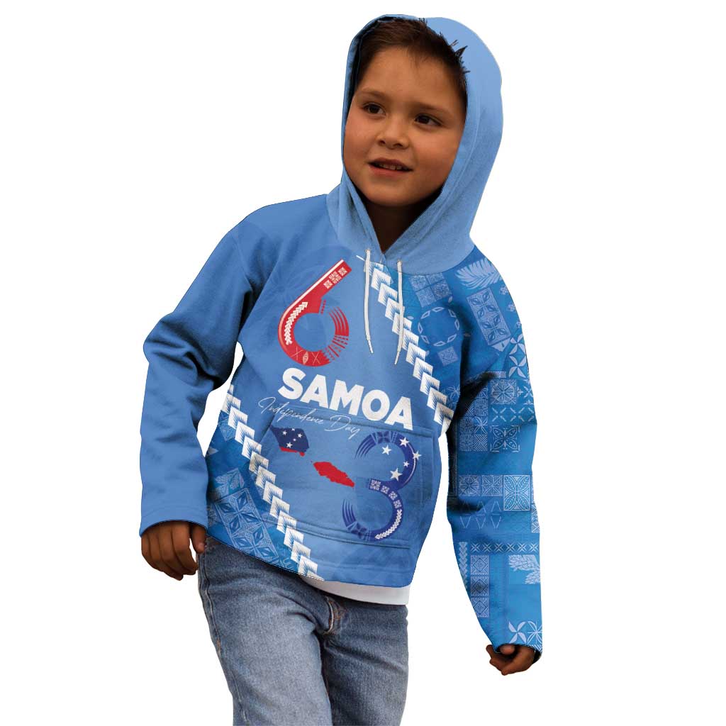 Samoa Independence Day Kid Hoodie Anniversary 63th-Siapo Art