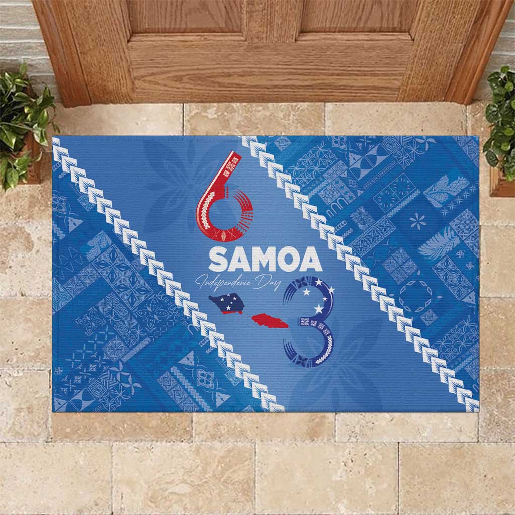 Samoa Independence Day Rubber Doormat Anniversary 63th-Siapo Art