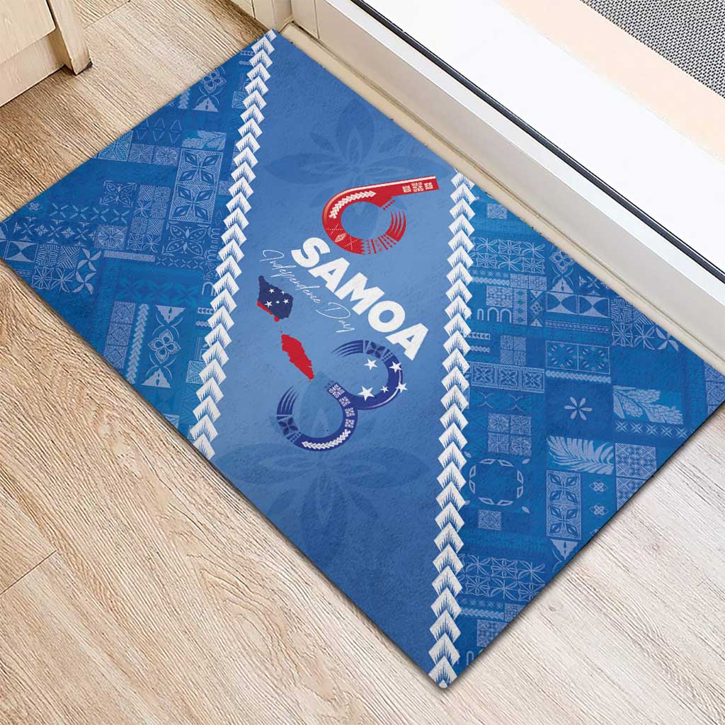 Samoa Independence Day Rubber Doormat Anniversary 63th-Siapo Art