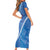 Samoa Independence Day Short Sleeve Bodycon Dress Anniversary 63th-Siapo Art