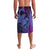 Hawaiian Volcano and Shark Lavalava Polynesian and Hibiscus Pattern Violet Gradient