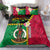 Vanuatu Nakamal and Plumeria Flowers Bedding Set Polynesian Pattern