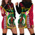 Vanuatu Nakamal and Plumeria Flowers Hoodie Dress Polynesian Pattern