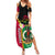 Vanuatu Nakamal and Plumeria Flowers Summer Maxi Dress Polynesian Pattern