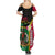 Vanuatu Nakamal and Plumeria Flowers Summer Maxi Dress Polynesian Pattern