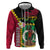 Vanuatu Nakamal and Plumeria Flowers Zip Hoodie Polynesian Pattern