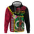 Vanuatu Nakamal and Plumeria Flowers Zip Hoodie Polynesian Pattern