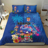 Fiji Bula Bedding Set Tropical Plants with Palm Tree and Iguana Colorful