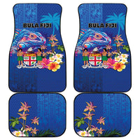 Fiji Bula Car Mats Tropical Plants with Palm Tree and Iguana Colorful