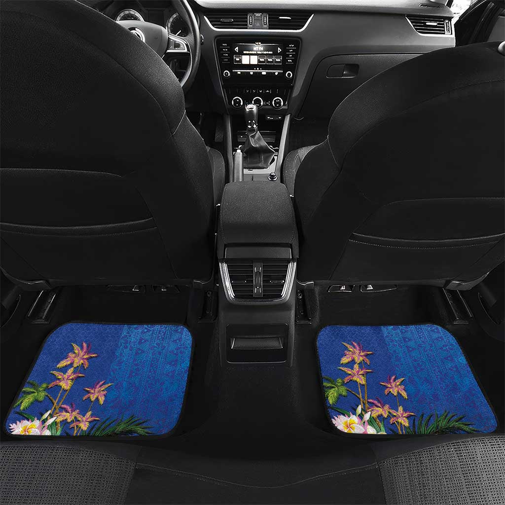 Fiji Bula Car Mats Tropical Plants with Palm Tree and Iguana Colorful
