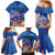 Fiji Bula Family Matching Mermaid Dress and Hawaiian Shirt Tropical Plants with Palm Tree and Iguana Colorful