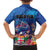 Fiji Bula Family Matching Tank Maxi Dress and Hawaiian Shirt Tropical Plants with Palm Tree and Iguana Colorful
