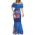 Fiji Bula Mermaid Dress Tropical Plants with Palm Tree and Iguana Colorful