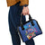Fiji Bula Shoulder Handbag Tropical Plants with Palm Tree and Iguana Colorful