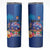 Fiji Bula Skinny Tumbler Tropical Plants with Palm Tree and Iguana Colorful