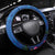 Fiji Bula Steering Wheel Cover Tropical Plants with Palm Tree and Iguana Colorful