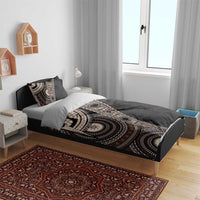 Fiji Traditional Masi Bedding Set Tapa Art Palm Leaves Pattern