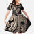 Fiji Traditional Masi Family Matching Mermaid Dress and Hawaiian Shirt Tapa Art Palm Leaves Pattern