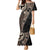 Fiji Traditional Masi Family Matching Mermaid Dress and Hawaiian Shirt Tapa Art Palm Leaves Pattern