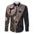 Fiji Traditional Masi Family Matching Short Sleeve Bodycon Dress and Hawaiian Shirt Tapa Art Palm Leaves Pattern