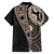 Fiji Traditional Masi Family Matching Tank Maxi Dress and Hawaiian Shirt Tapa Art Palm Leaves Pattern