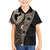 Fiji Traditional Masi Family Matching Tank Maxi Dress and Hawaiian Shirt Tapa Art Palm Leaves Pattern