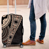 Fiji Traditional Masi Luggage Cover Tapa Art Palm Leaves Pattern