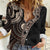 Fiji Traditional Masi Women Casual Shirt Tapa Art Palm Leaves Pattern