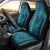 Aloha Hawaii Whale Kakau and Polynesian Tattoo Car Seat Cover Turquoise Color