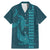 Aloha Hawaii Whale Kakau and Polynesian Tattoo Family Matching Mermaid Dress and Hawaiian Shirt Turquoise Color