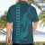 Aloha Hawaii Whale Kakau and Polynesian Tattoo Hawaiian Shirt Turquoise Color