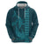 Aloha Hawaii Whale Kakau and Polynesian Tattoo Hoodie Turquoise Color